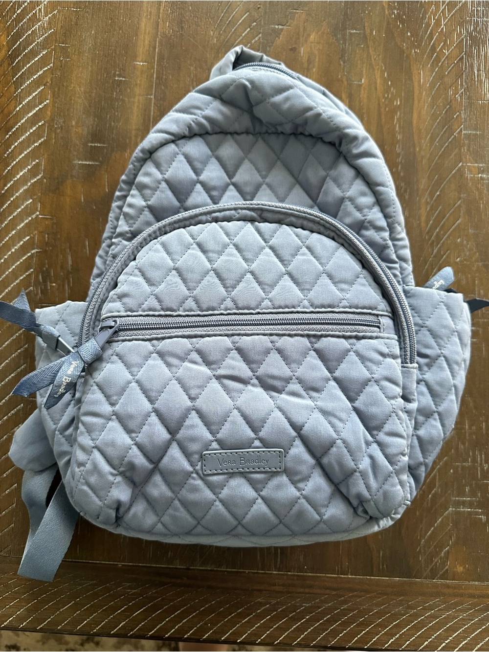 Vera Bradley Light Blue Quilted Mini Backpack